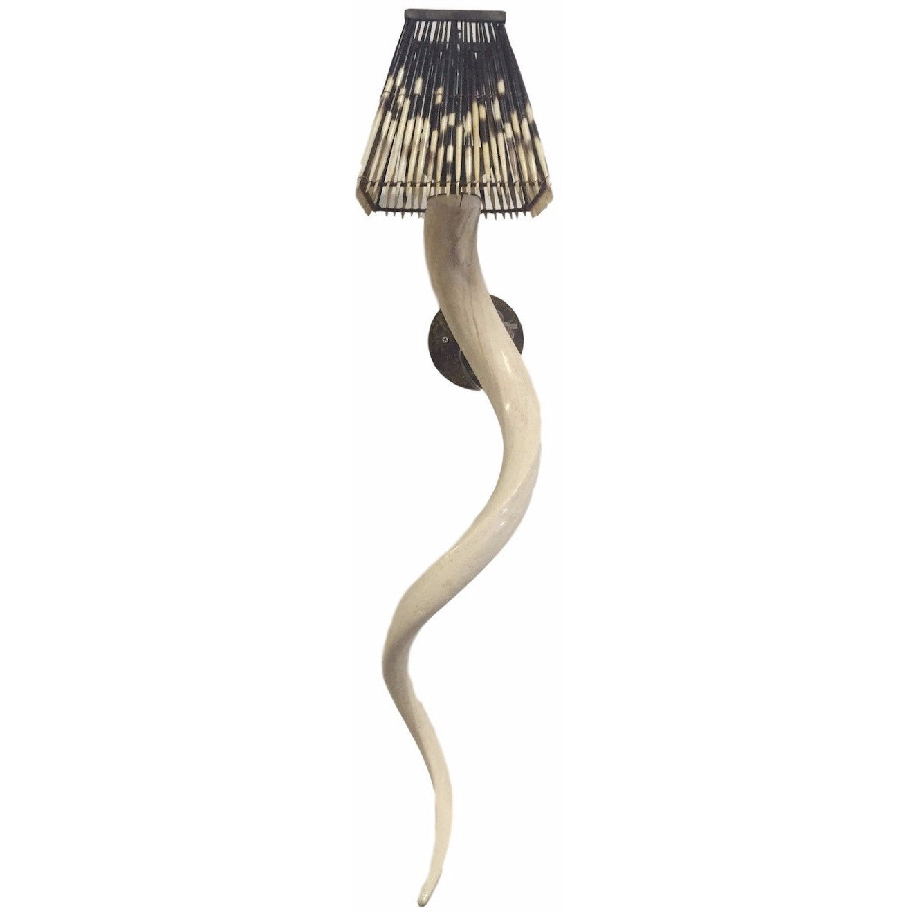 WALL LIGHT KUDU 32 HORN INNER BONE – Trophy Room Collection