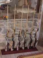 Kudu horn billiard cue holder (SET of 6) -  CHOOSE YOUR BASE - Trophy Room Collection 