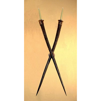 WALL CANDLE GEMSBOK CROSS NATURAL - Trophy Room Collection 