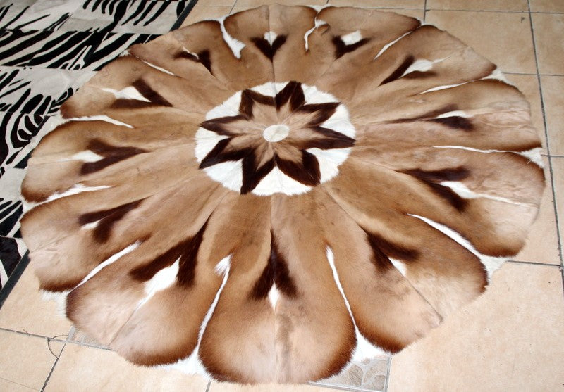 Springbok 12 Pelt Circular Rug