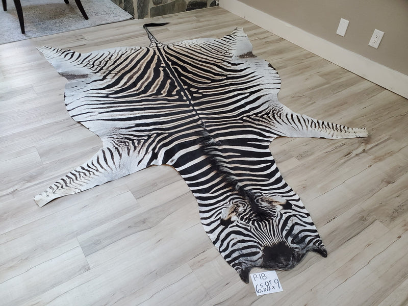 Premium Zebra Skin Rug- P18