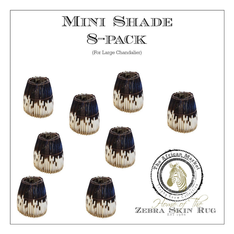 MINI PORCUPINE SHADES FOR LARGE CHANDELIER (8-pack) - Trophy Room Collection 