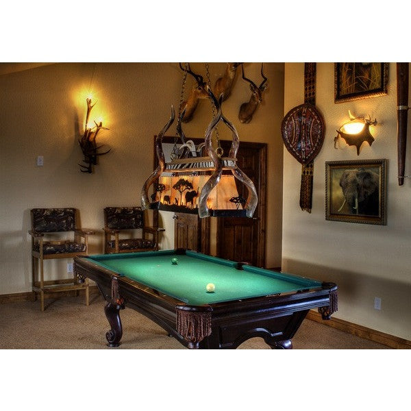 Pool Table Light African Theme - Trophy Room Collection 