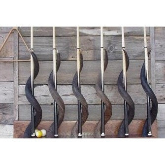 Kudu horn billiard cue holder (SET of 6) -  CHOOSE YOUR BASE - Trophy Room Collection 