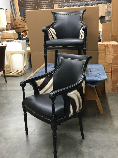 Biedermeier Zebra wrap with Kudu leather