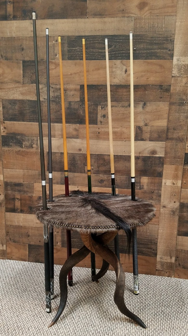 Wildebeest Kudu Table. African Hides Furniture Decor