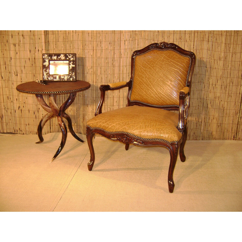 Carved Victorian Chair - Antique Saddle - Trophy Room Collection 