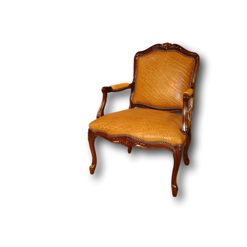 Carved Victorian Chair - Antique Saddle - Trophy Room Collection 