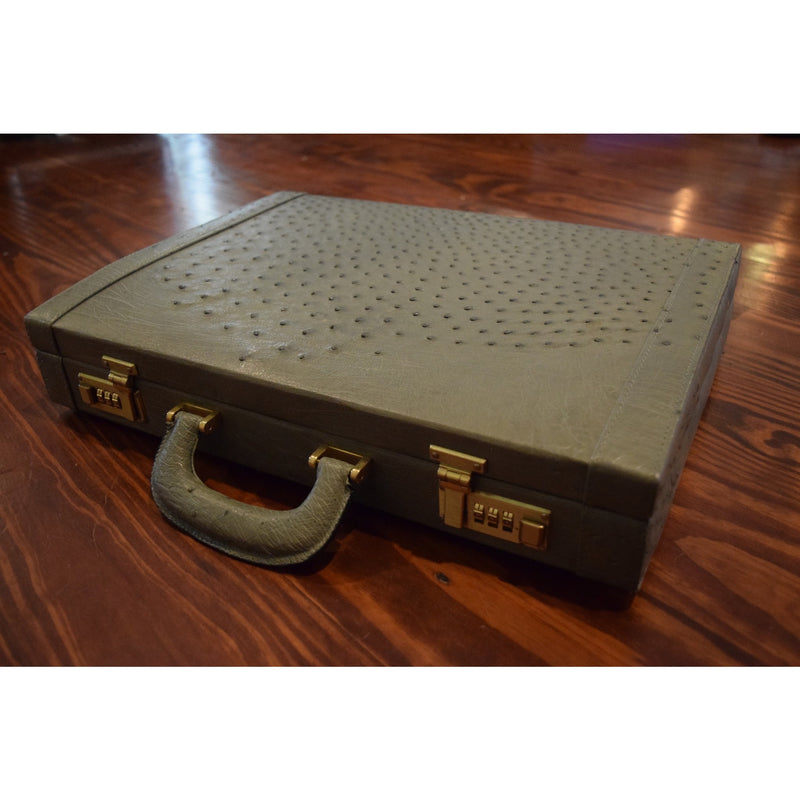 Ostrich Briefcase- Two Color Options Available! - Trophy Room Collection 
