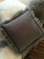 White Tibetan Lamb - SINGLE Sided Pillow (18") - Trophy Room Collection 