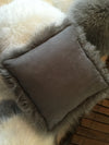 White Tibetan Lamb - SINGLE Sided Pillow (22") - Trophy Room Collection 