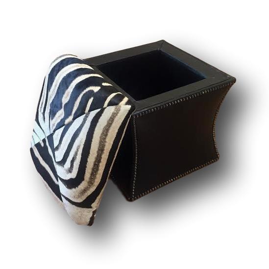 OTTOMAN - Zebra Storage - Trophy Room Collection 