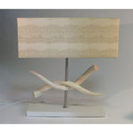 Kudu Inner Horn Twist Lamp & Croc Imitation Shade - Trophy Room Collection 