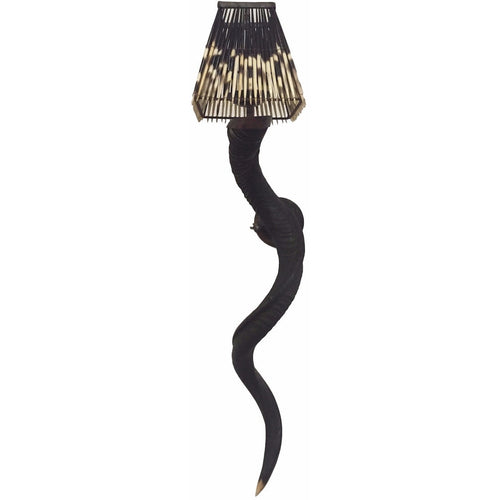 Wall Light Kudu 32" Horn Natural Finish - Trophy Room Collection 