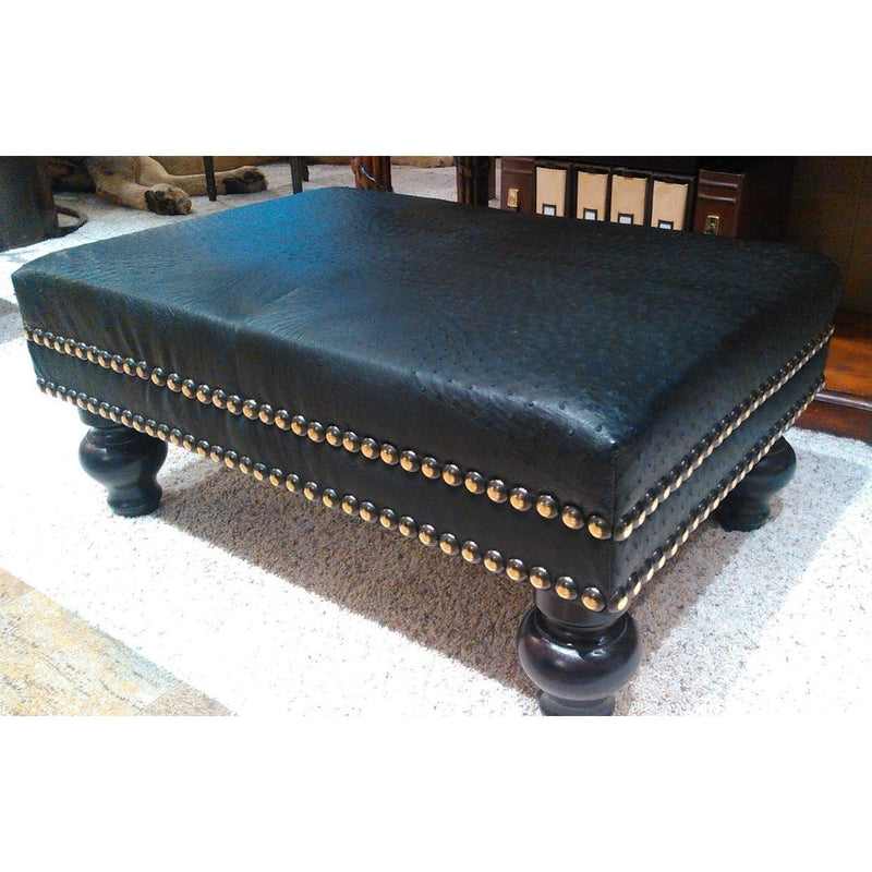 OTTOMAN - Ostrich Leather - Trophy Room Collection 