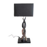 Polished Kudu Upright Twist Lamp & Large Brown Croc Shade - Trophy Room Collection 