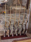 Kudu horn billiard cue holder (SET of 6) -  CHOOSE YOUR BASE - Trophy Room Collection 