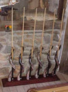 Kudu horn billiard cue holder (SET of 6) -  CHOOSE YOUR BASE - Trophy Room Collection 