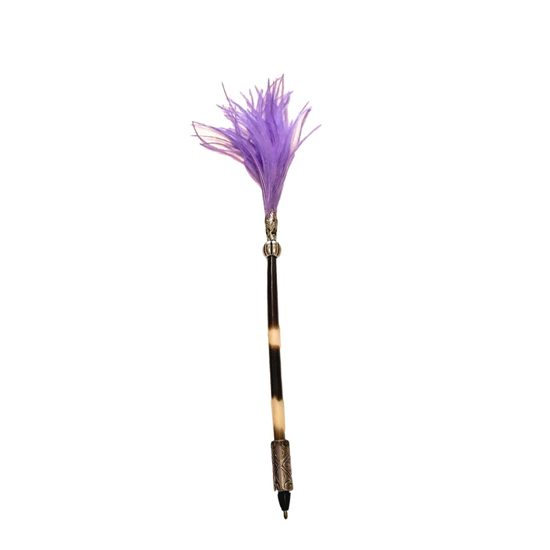 PORCUPINE - Quill Pen with Ostrich Feather - Trophy Room Collection 