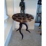 TRIPOD Table - Giraffe Table Top with Natural Kudu Base - Trophy Room Collection 