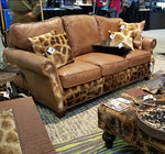 Sofa Ostrich with Giraffe Trim - Trophy Room Collection 