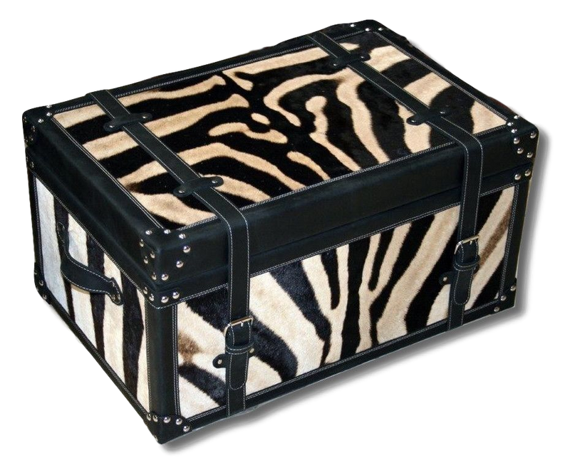 Serengeti Luggage Trunk - ZEBRA - Trophy Room Collection 