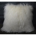 White Tibetan Lamb - SINGLE Sided Pillow (18") - Trophy Room Collection 