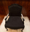 Carved Victorian Chair- Elephant (Black) SHOW SAMPLE - Trophy Room Collection 