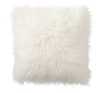 White Tibetan Lamb - SINGLE Sided Pillow (22") - Trophy Room Collection 