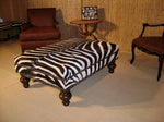 OTTOMAN - XL Genuine Zebra - Trophy Room Collection 