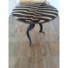 TRIPOD Table - Zebra Table Top with Natural Kudu Base - Trophy Room Collection 