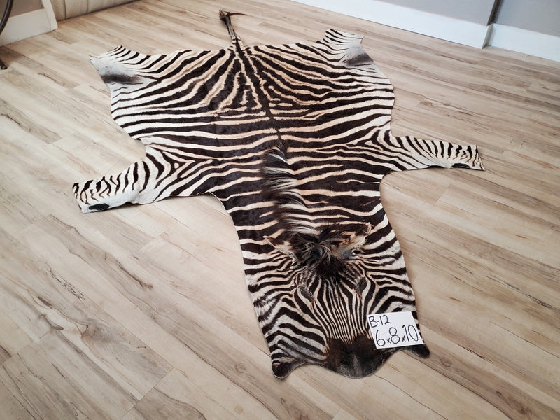 B Grade Zebra Skin Rug - B12