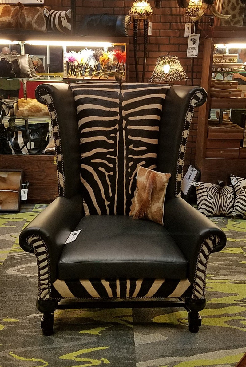Kings Chair- Zebra - Trophy Room Collection 