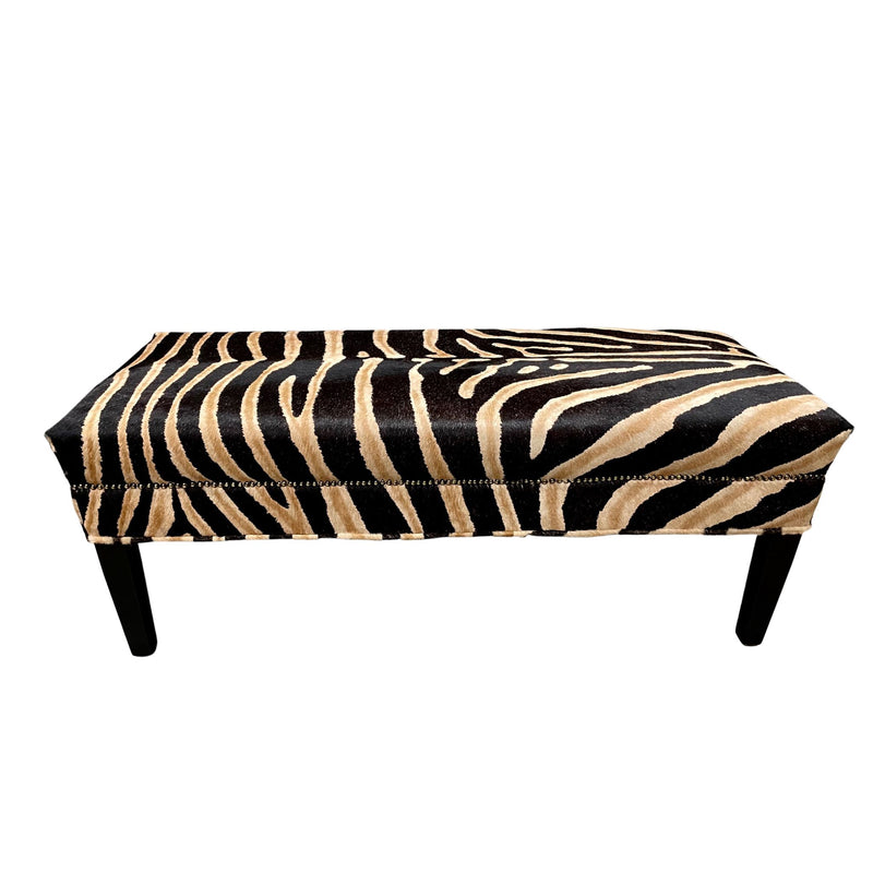 Stenciled Zebra Bench